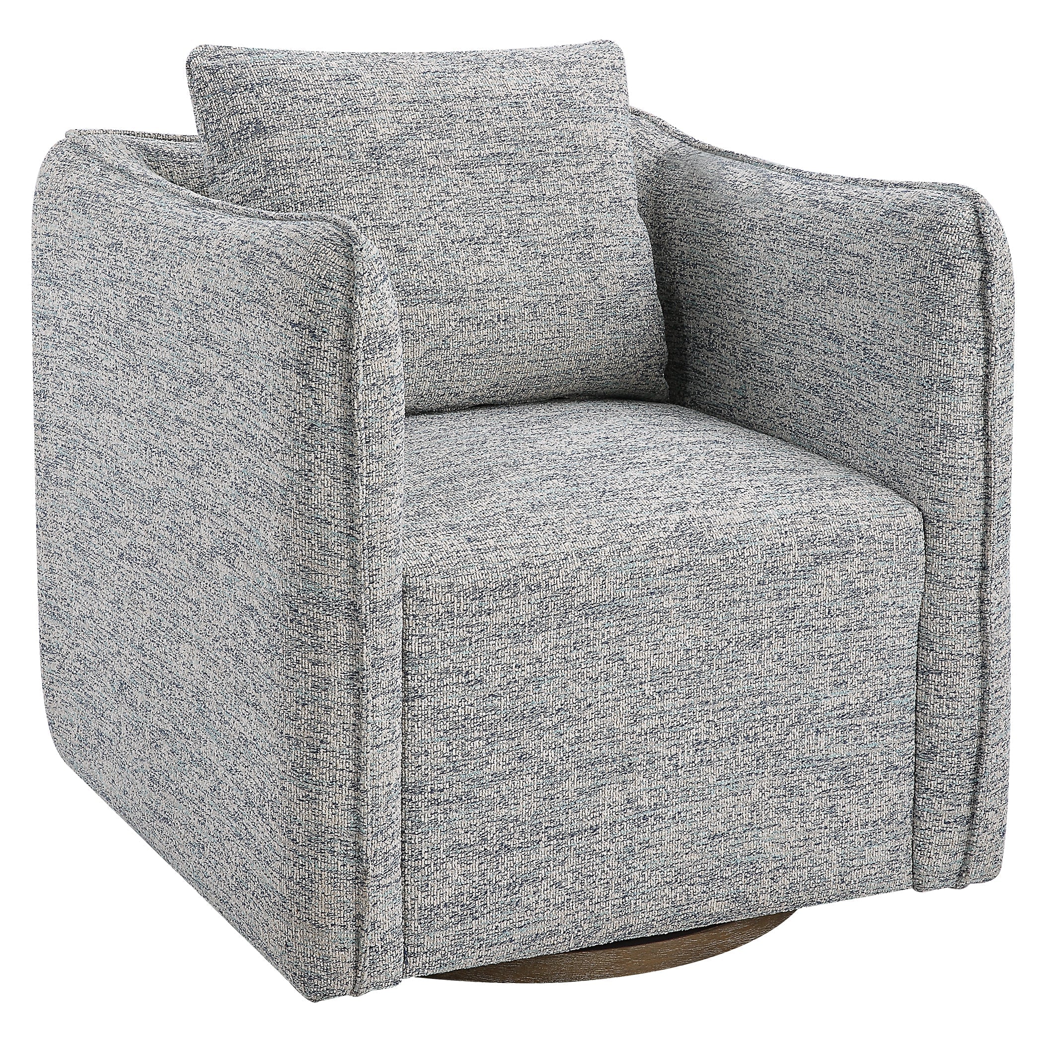 Uttermost Home Decor Motor Freight - Est Rate Quoted Uttermost Corben Blue Swivel Chair