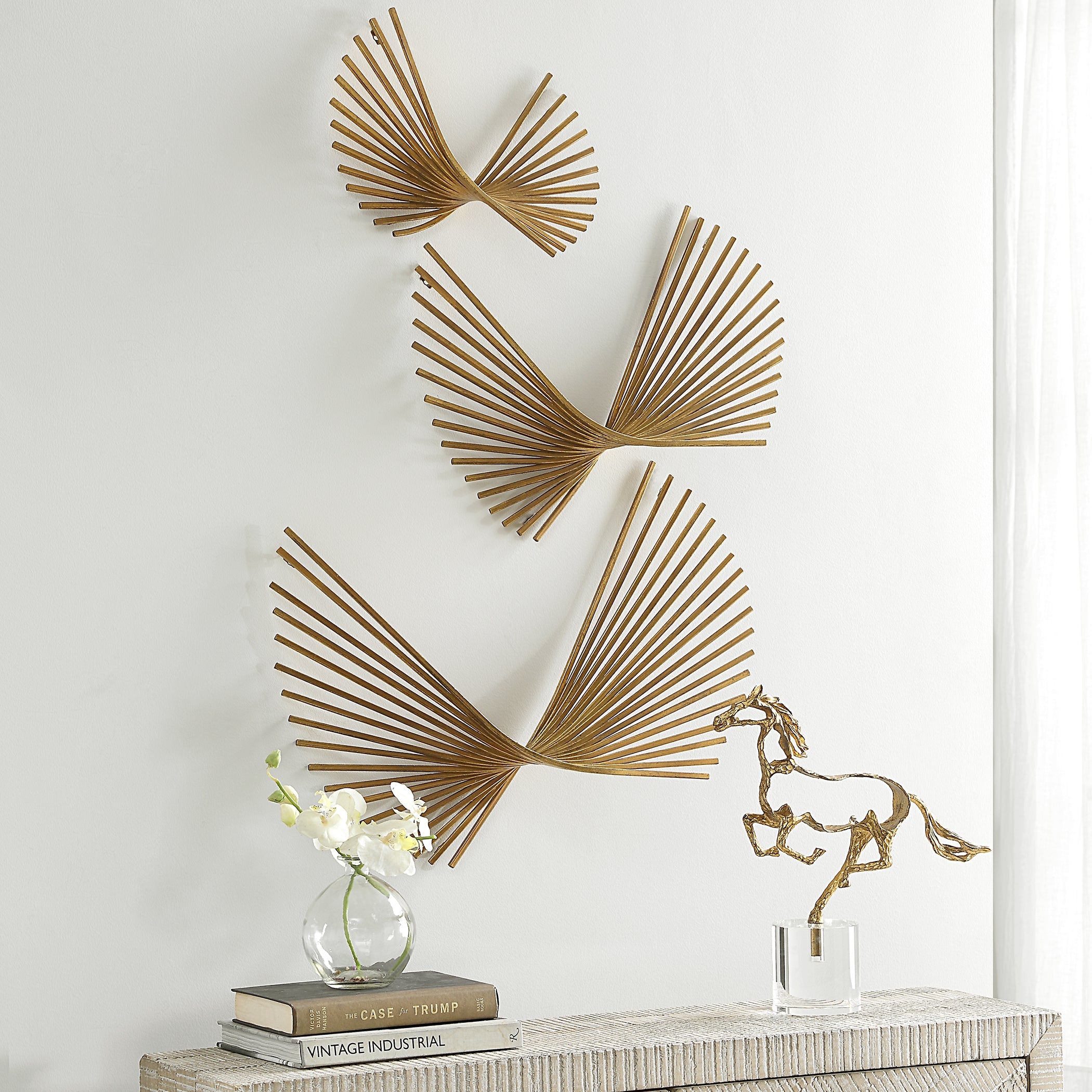 Uttermost Home Decor Uttermost Coreograph Antique Gold Wall Decor Set/3