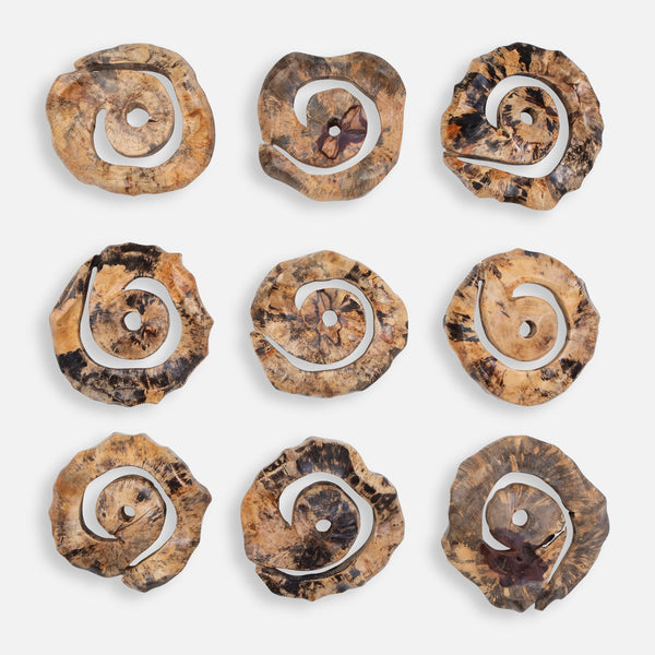Uttermost Home Decor Uttermost Corkscrew Wood Wall Decor Set/9
