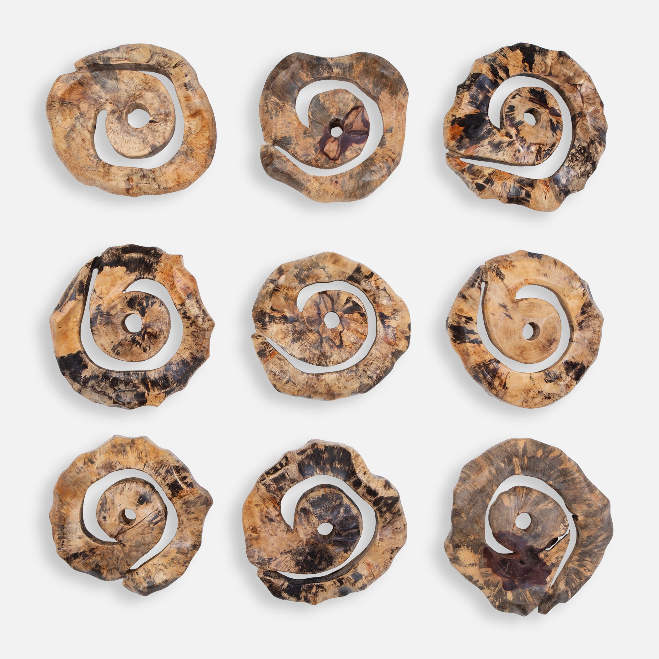 Uttermost Home Decor Uttermost Corkscrew Wood Wall Decor Set/9