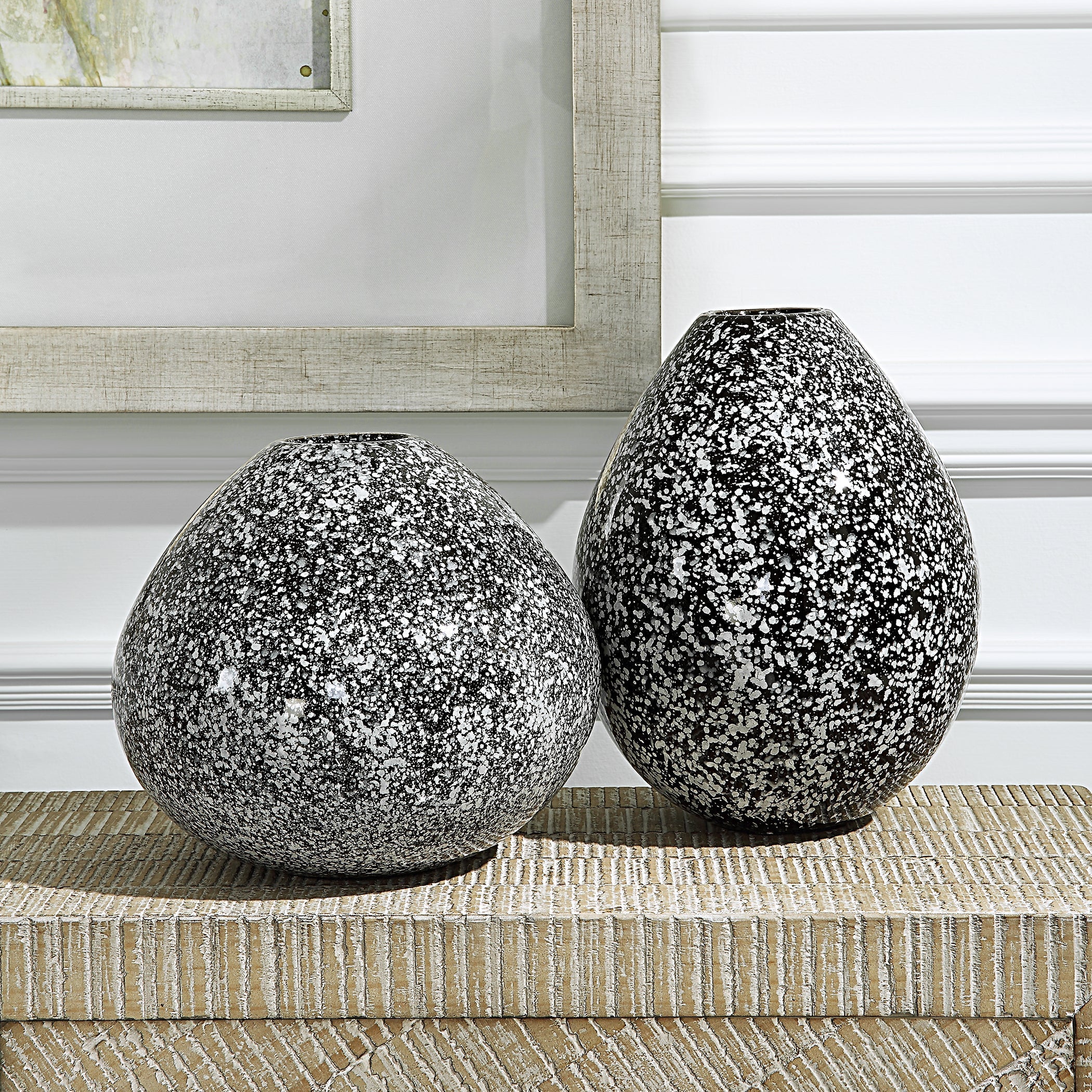 Uttermost Home Decor Uttermost Cosmic Black & White Vases, Set/2