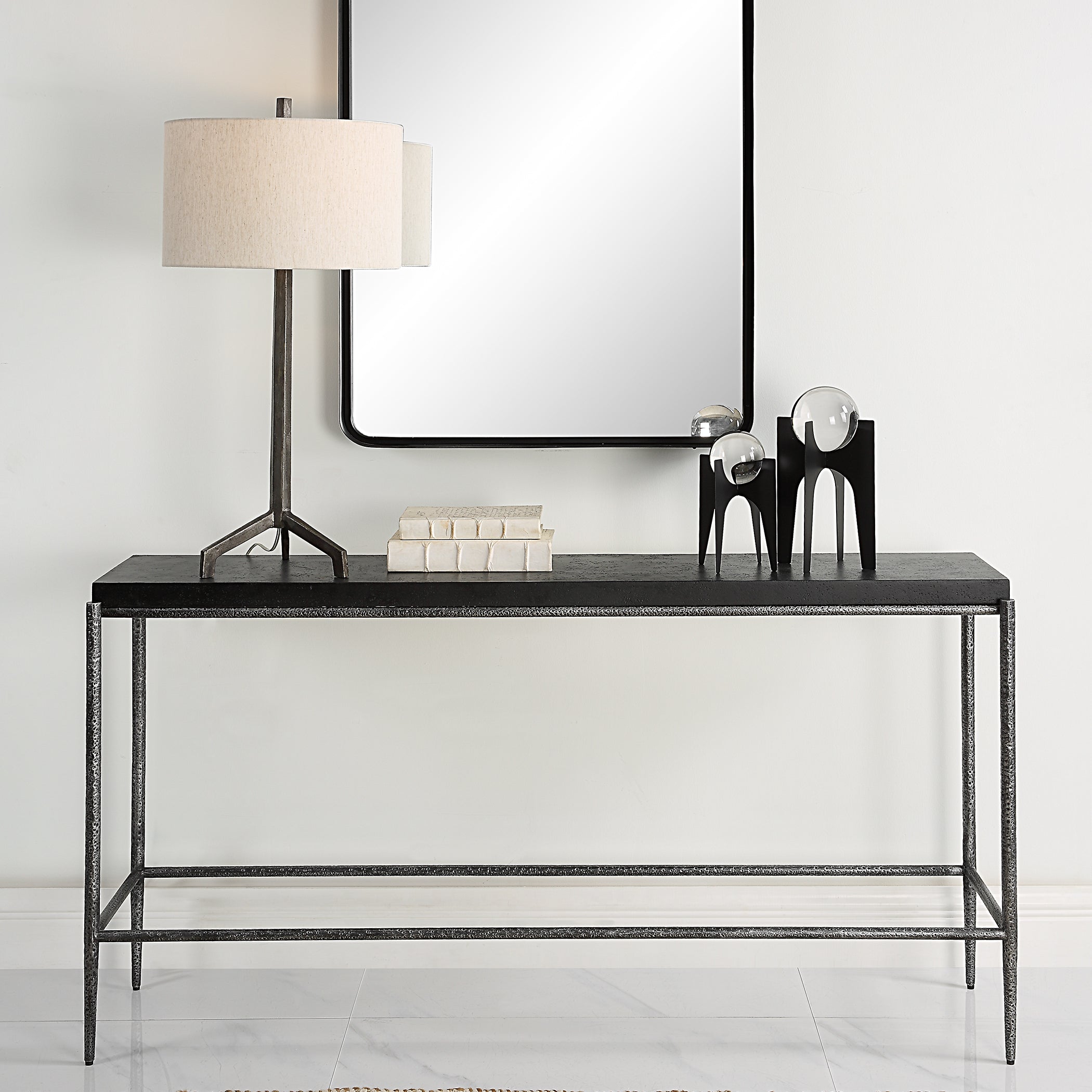 Uttermost Home Motor Freight - To be Quoted Uttermost Crescendo Black Concrete Console Table