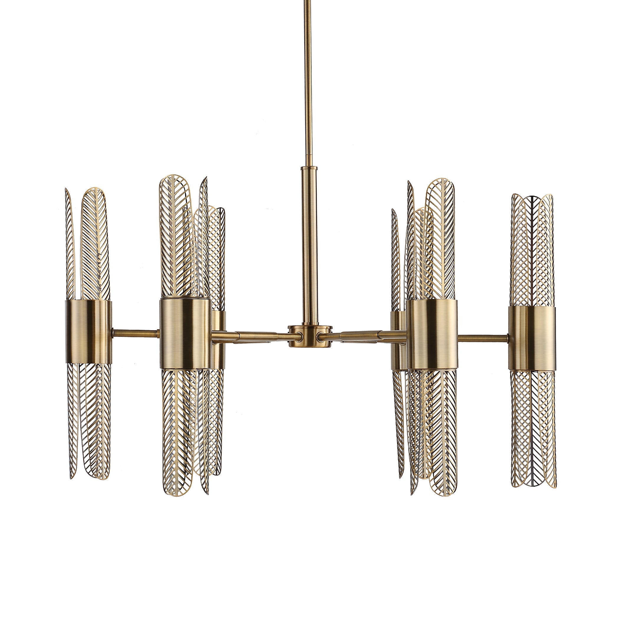 Uttermost Home Decor Uttermost Cret 12 Light Brass Chandelier