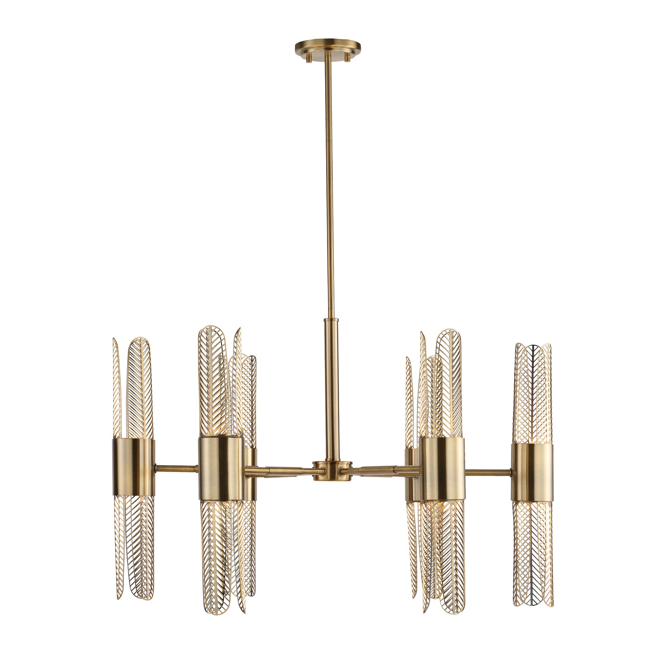 Uttermost Home Decor Uttermost Cret 12 Light Brass Chandelier