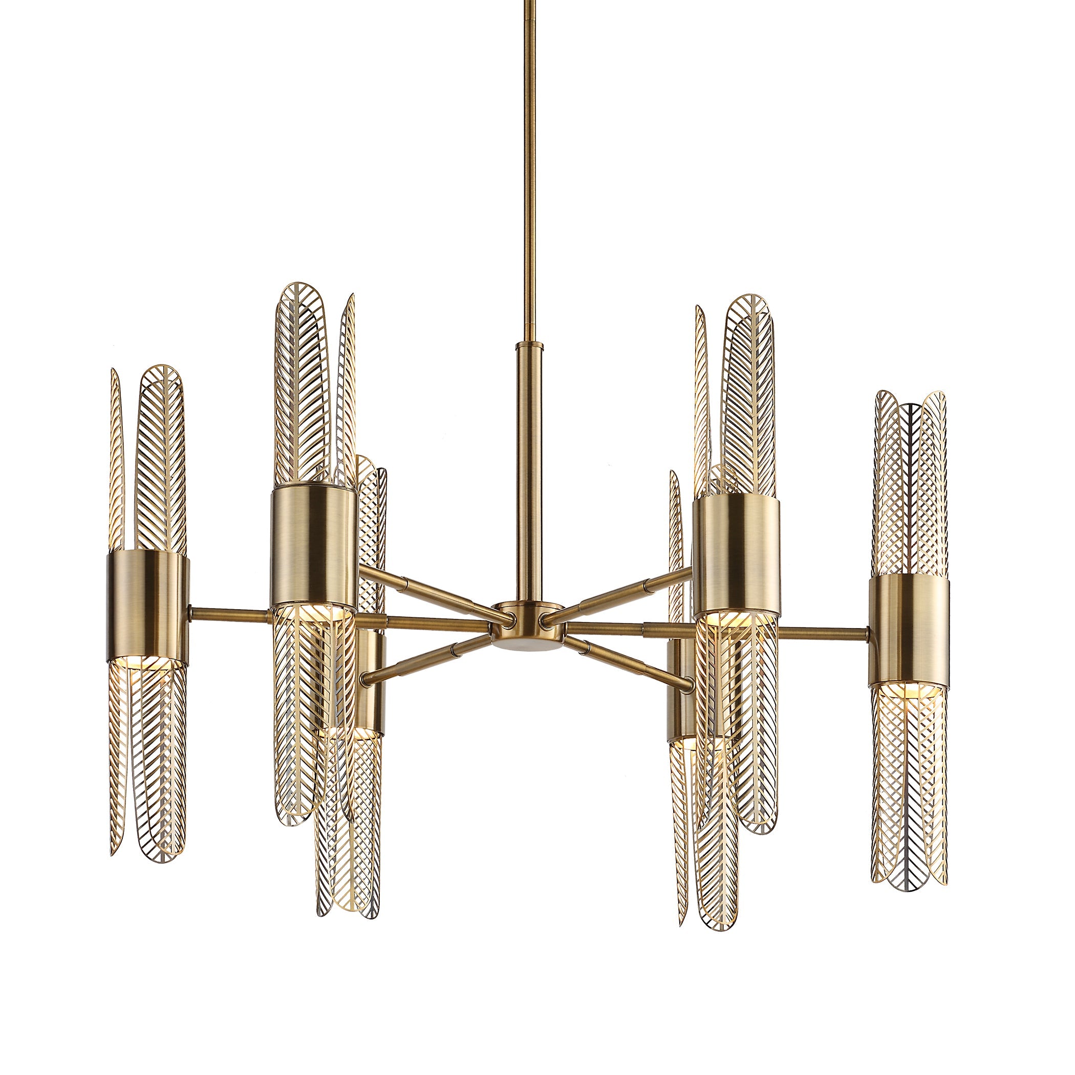 Uttermost Home Decor Uttermost Cret 12 Light Brass Chandelier