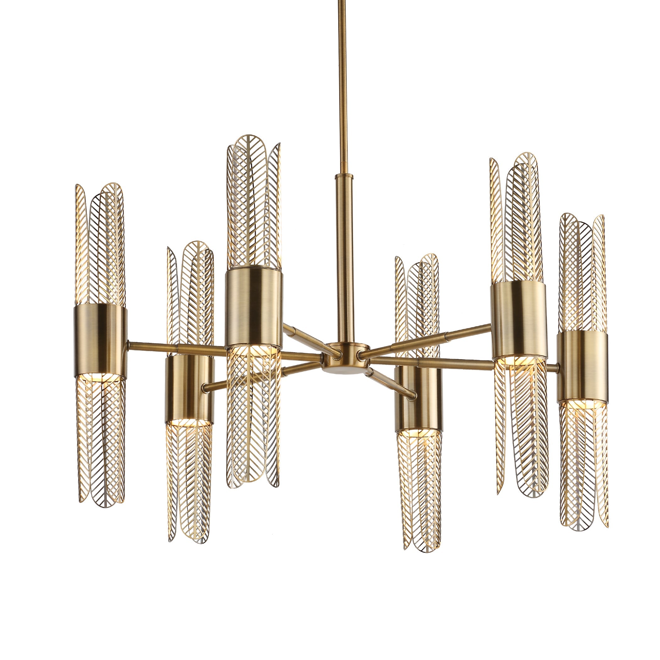 Uttermost Home Decor Uttermost Cret 12 Light Brass Chandelier