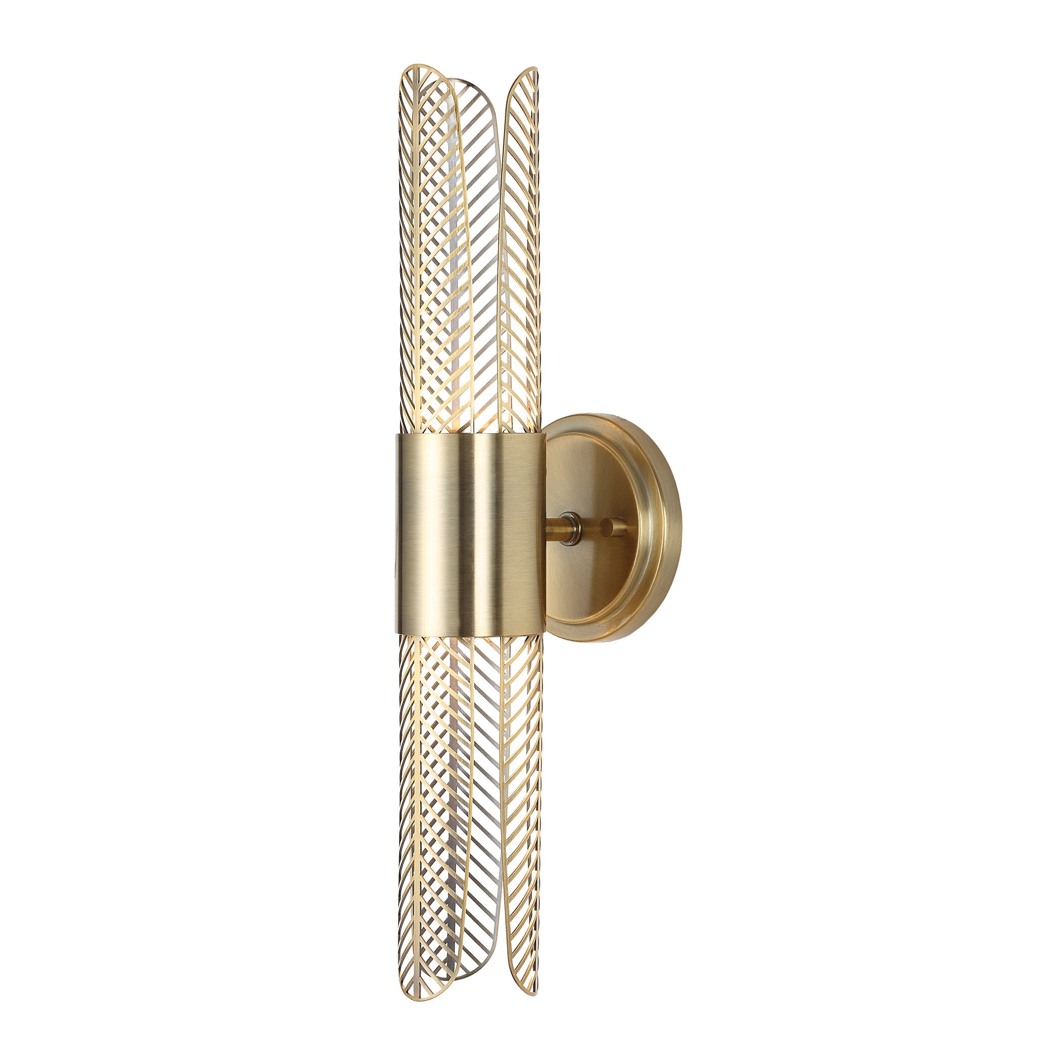 Uttermost Lighting Uttermost Cret 2 Light LED Brass Sconce