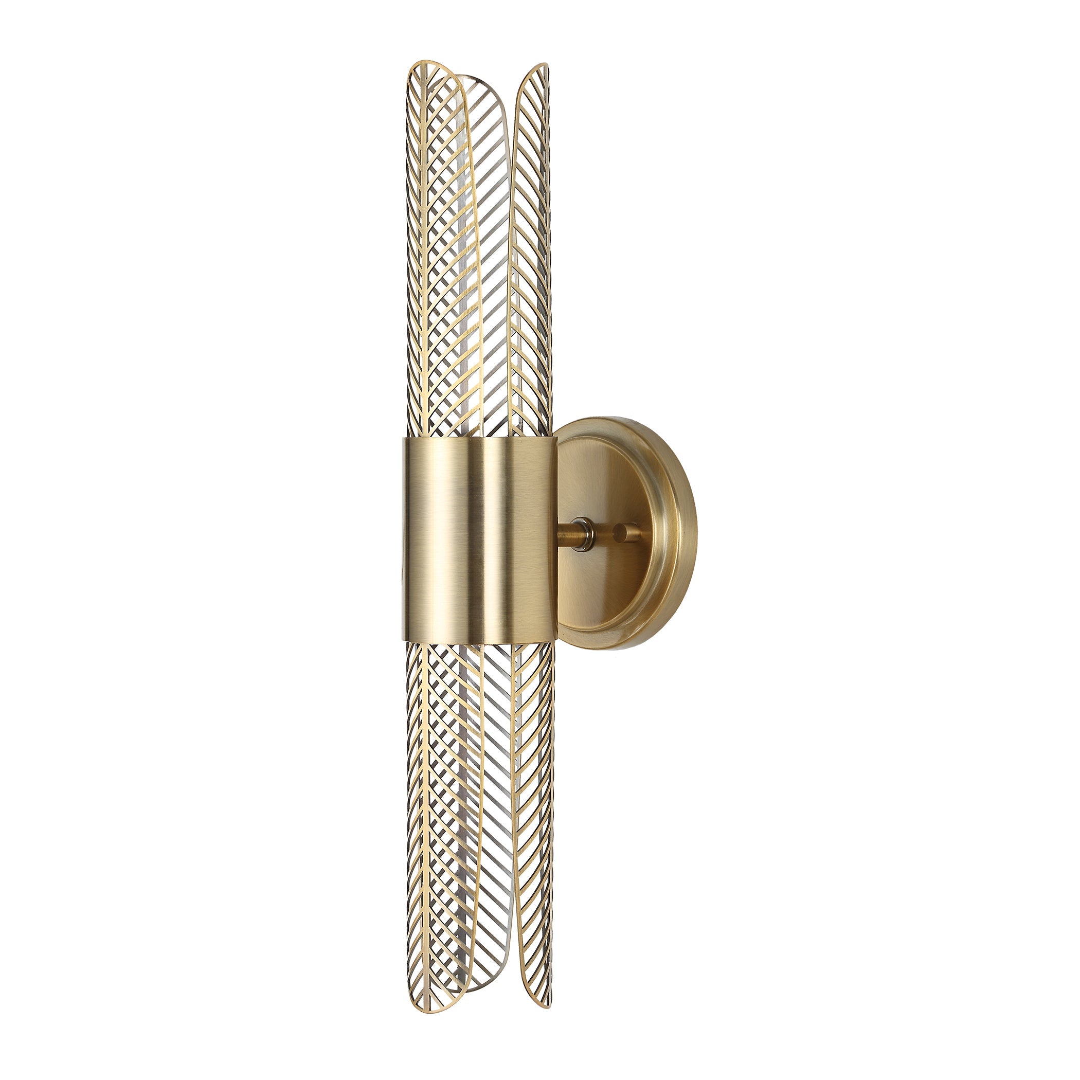 Uttermost Lighting Uttermost Cret 2 Light LED Brass Sconce