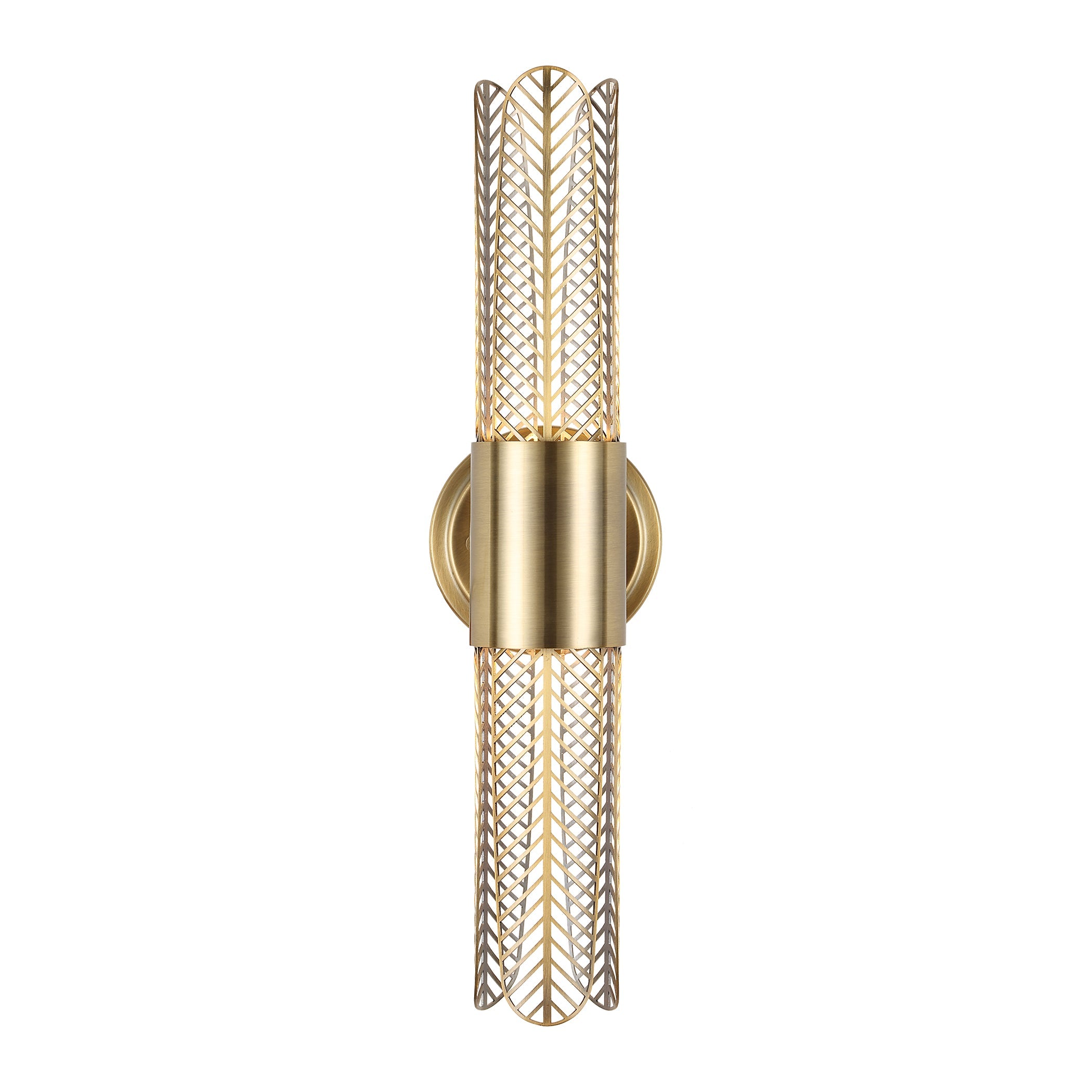 Uttermost Lighting Uttermost Cret 2 Light LED Brass Sconce