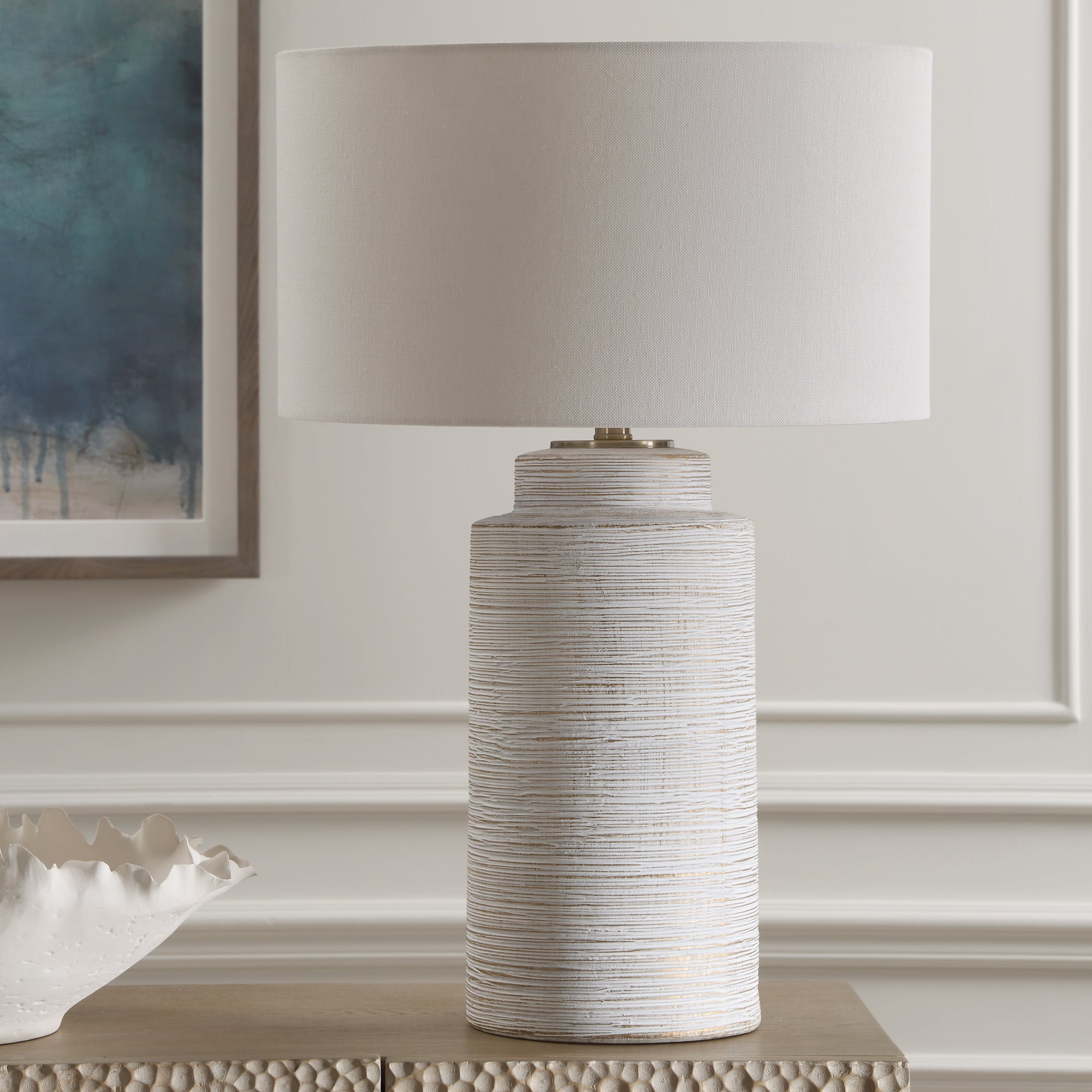 Uttermost Lighting Uttermost Crimp Ribbed Table Lamp