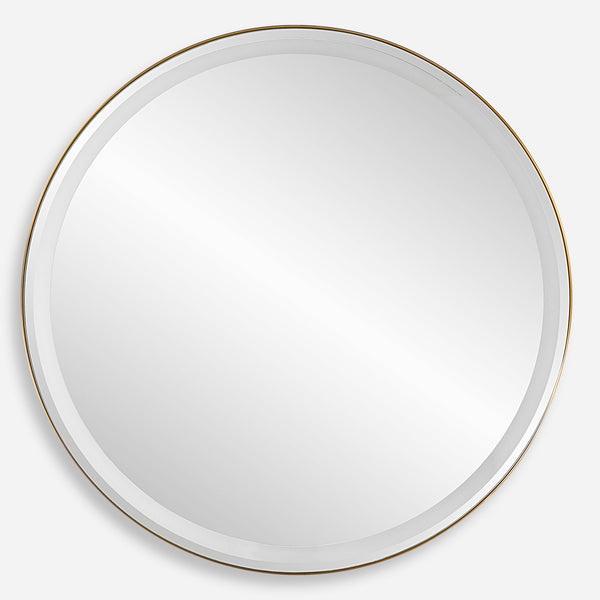 Uttermost Home Uttermost Crofton Lighted Brass Round Mirror