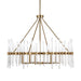 Uttermost Lighting Oversize - Rate to be Quoted Uttermost Crystal Stick 8 Light Brass Chandelier