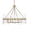 Uttermost Lighting Oversize - Rate to be Quoted Uttermost Crystal Stick 8 Light Brass Chandelier