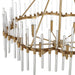 Uttermost Lighting Oversize - Rate to be Quoted Uttermost Crystal Stick 8 Light Brass Chandelier