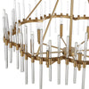 Uttermost Lighting Oversize - Rate to be Quoted Uttermost Crystal Stick 8 Light Brass Chandelier