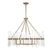 Uttermost Lighting Oversize - Rate to be Quoted Uttermost Crystal Stick 8 Light Brass Chandelier