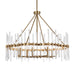 Uttermost Lighting Oversize - Rate to be Quoted Uttermost Crystal Stick 8 Light Brass Chandelier