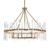Uttermost Lighting Oversize - Rate to be Quoted Uttermost Crystal Stick 8 Light Brass Chandelier