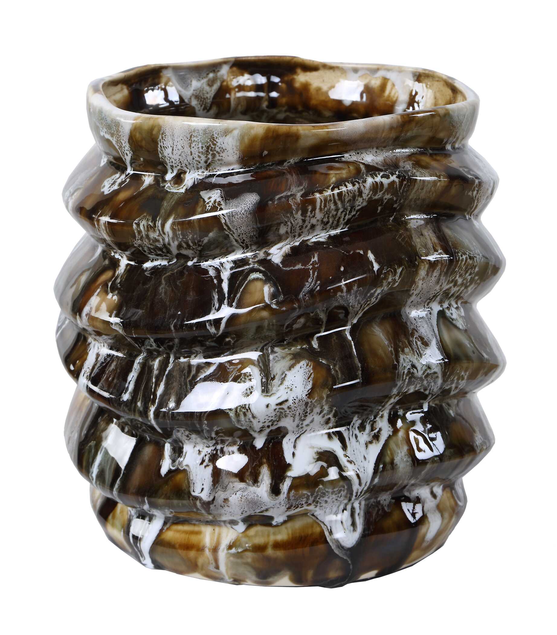 Uttermost Home Decor Uttermost Cuoco Glazed Brown Vases, S/2