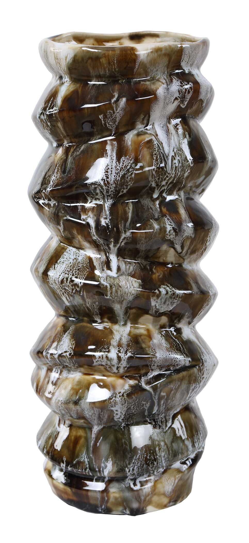 Uttermost Home Decor Uttermost Cuoco Glazed Brown Vases, S/2