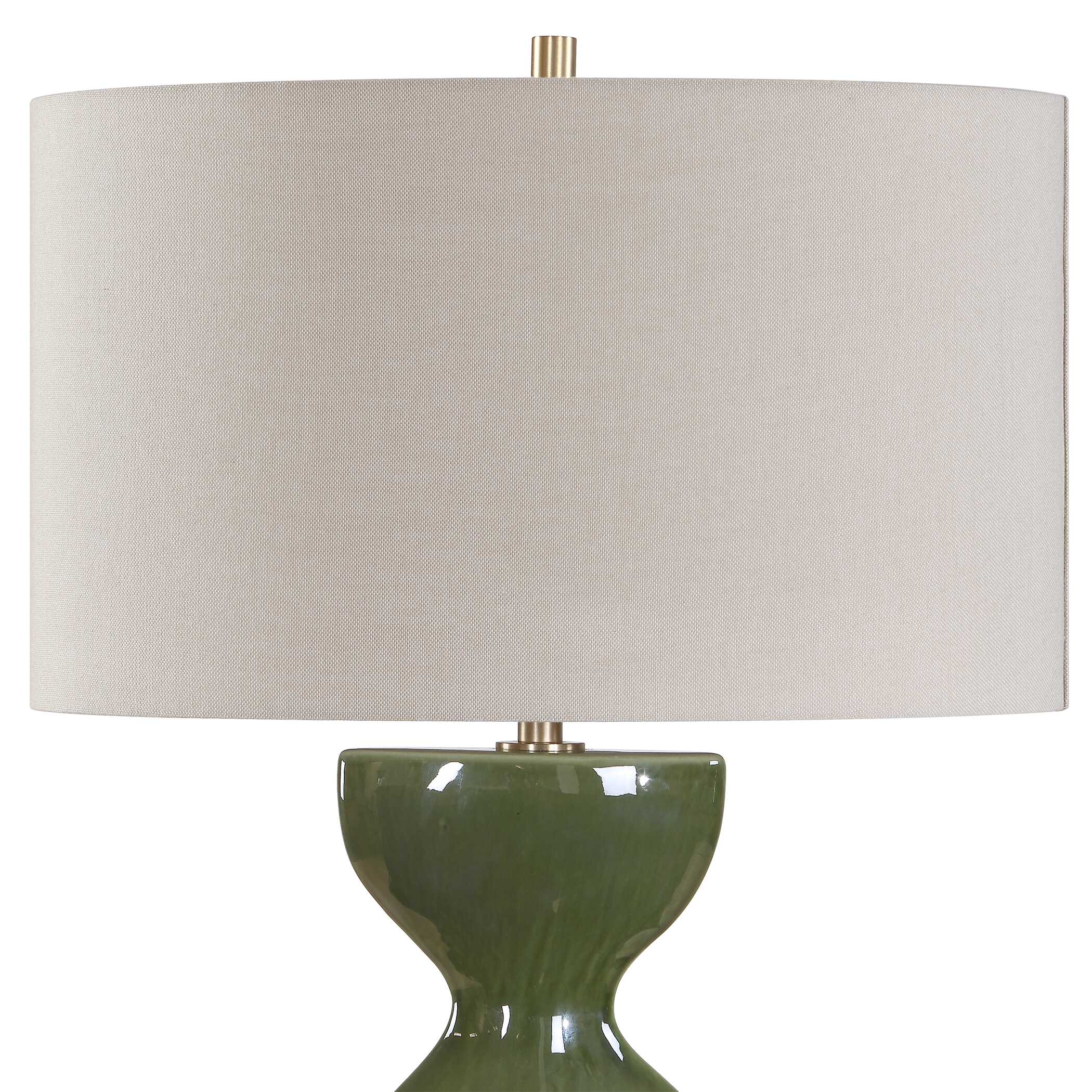 Uttermost Lighting Uttermost Curhan Green Glaze Table Lamp