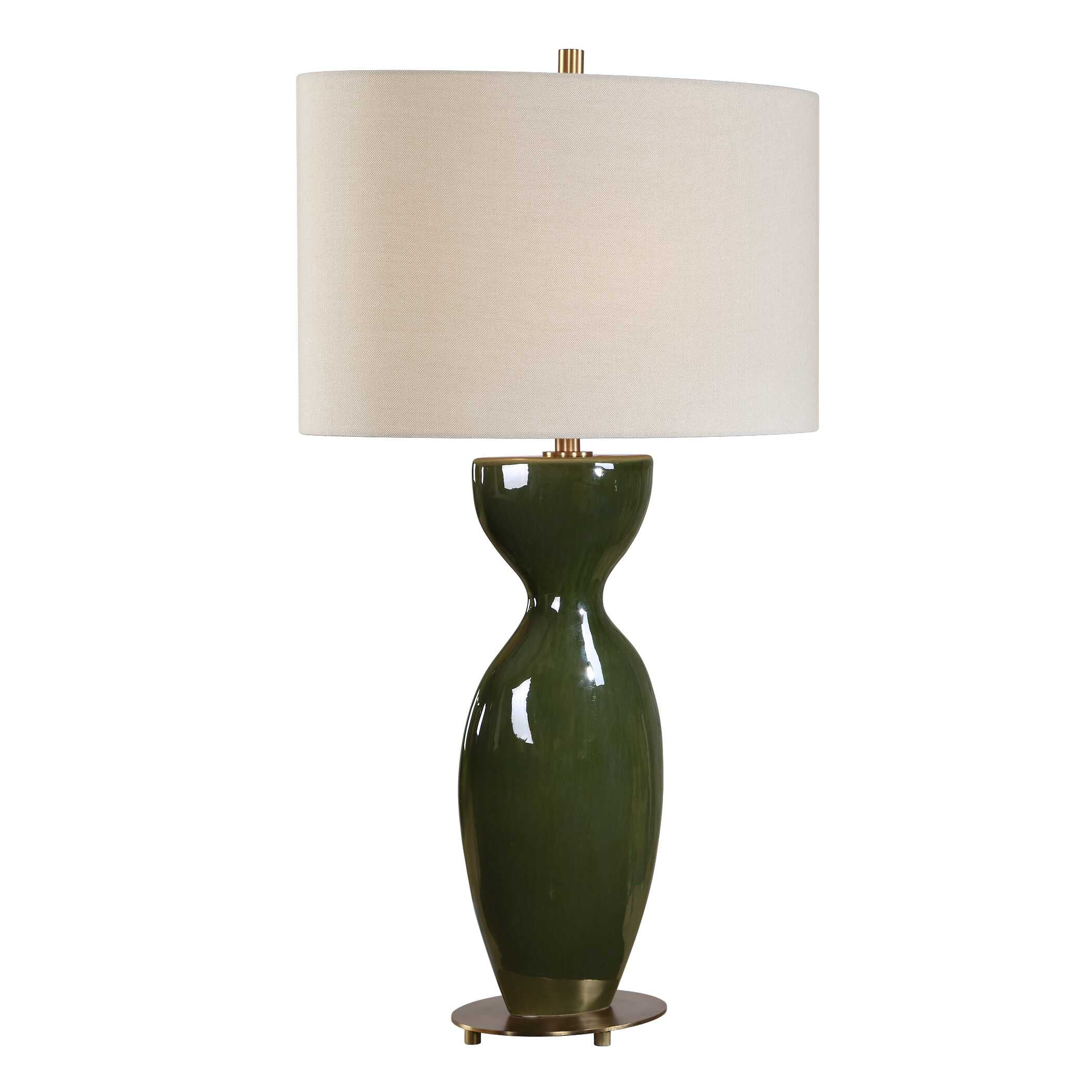 Uttermost Lighting Uttermost Curhan Green Glaze Table Lamp
