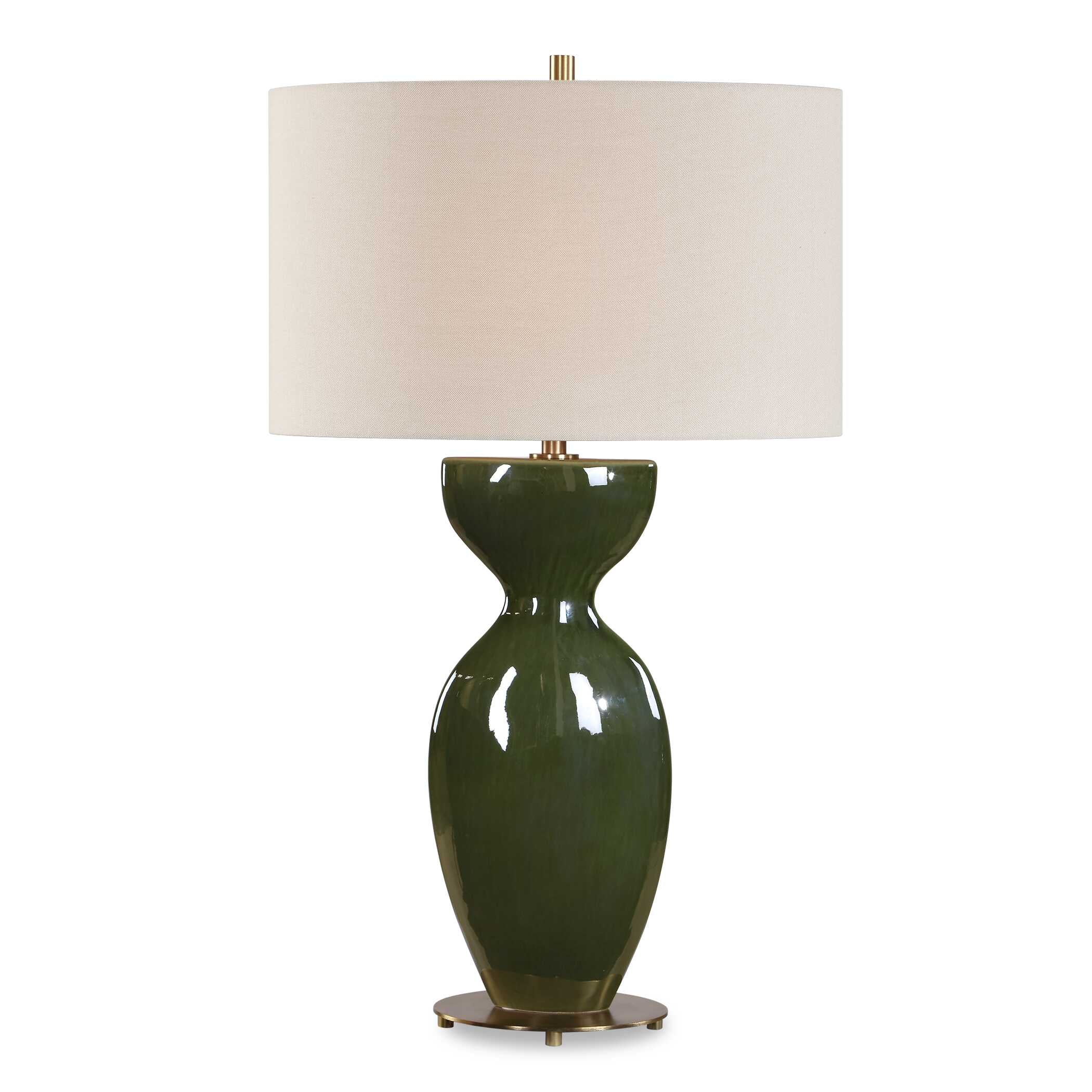 Uttermost Lighting Uttermost Curhan Green Glaze Table Lamp