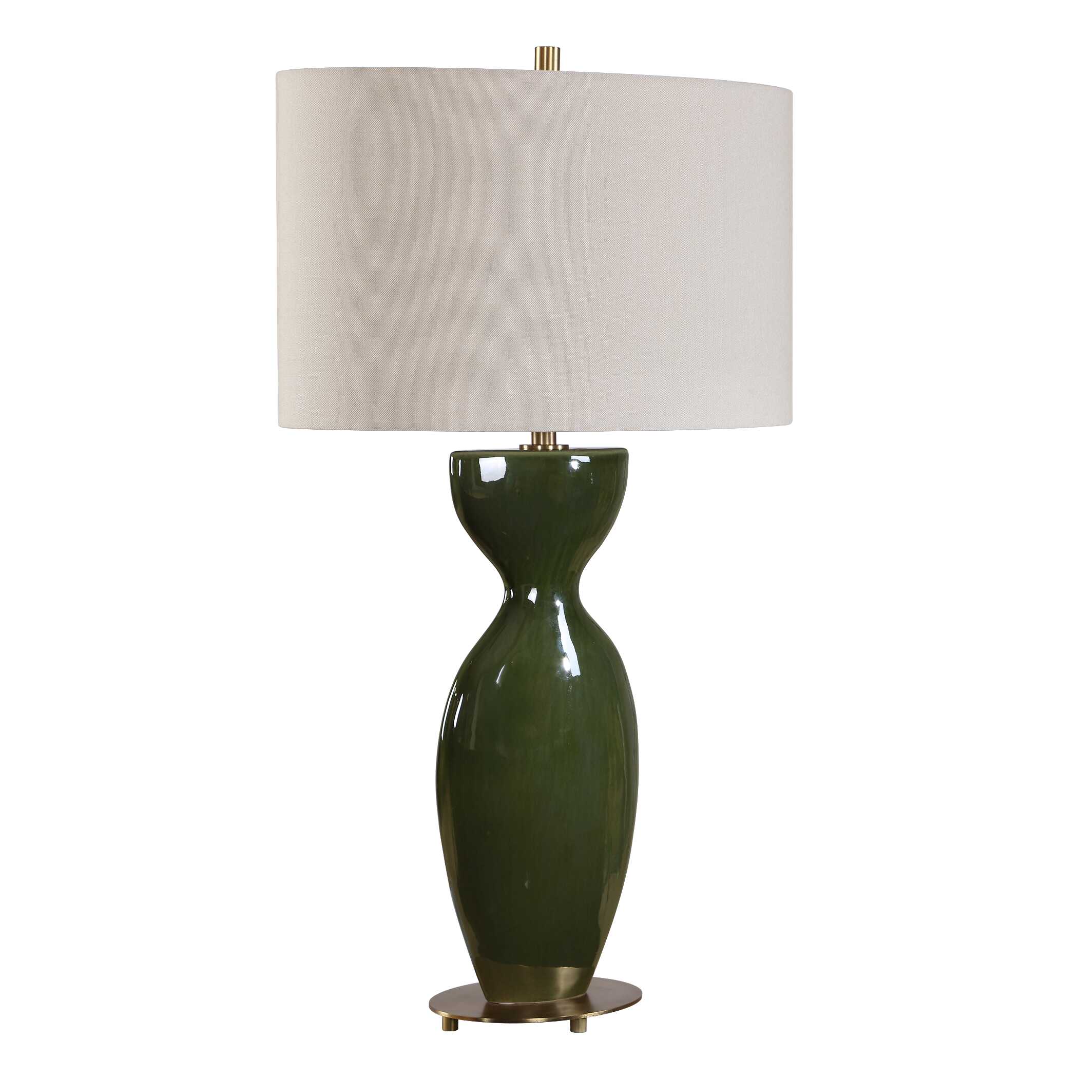Uttermost Lighting Uttermost Curhan Green Glaze Table Lamp