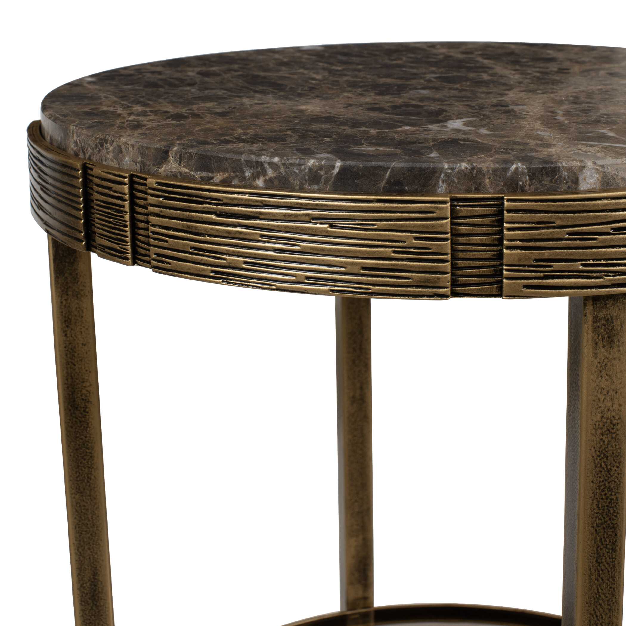 Uttermost Furniture Uttermost Cusano Round Dark Marble Accent Table
