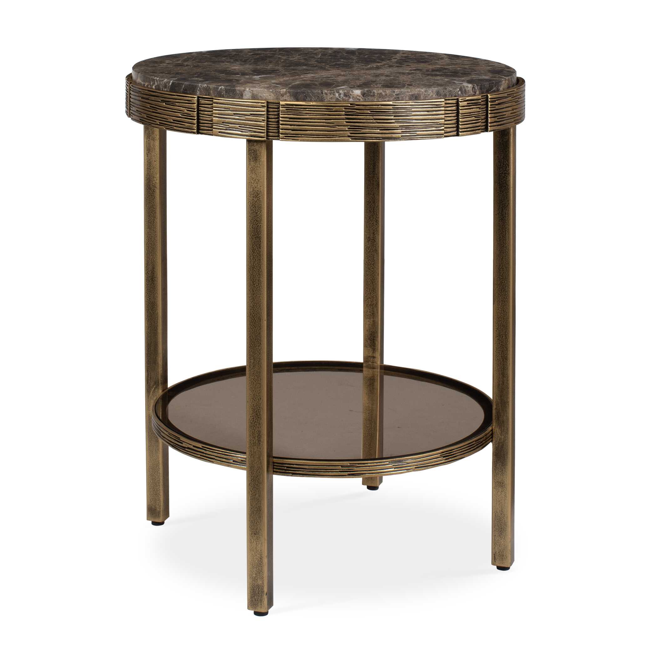 Uttermost Furniture Uttermost Cusano Round Dark Marble Accent Table
