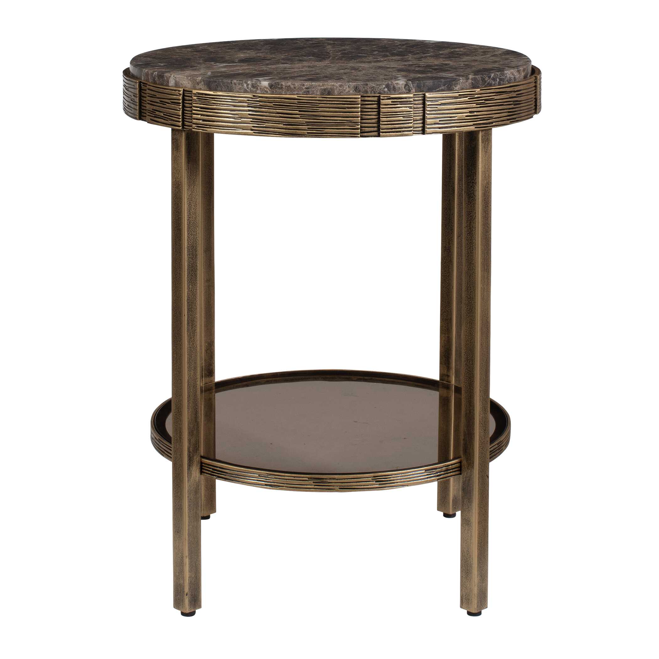 Uttermost Furniture Uttermost Cusano Round Dark Marble Accent Table