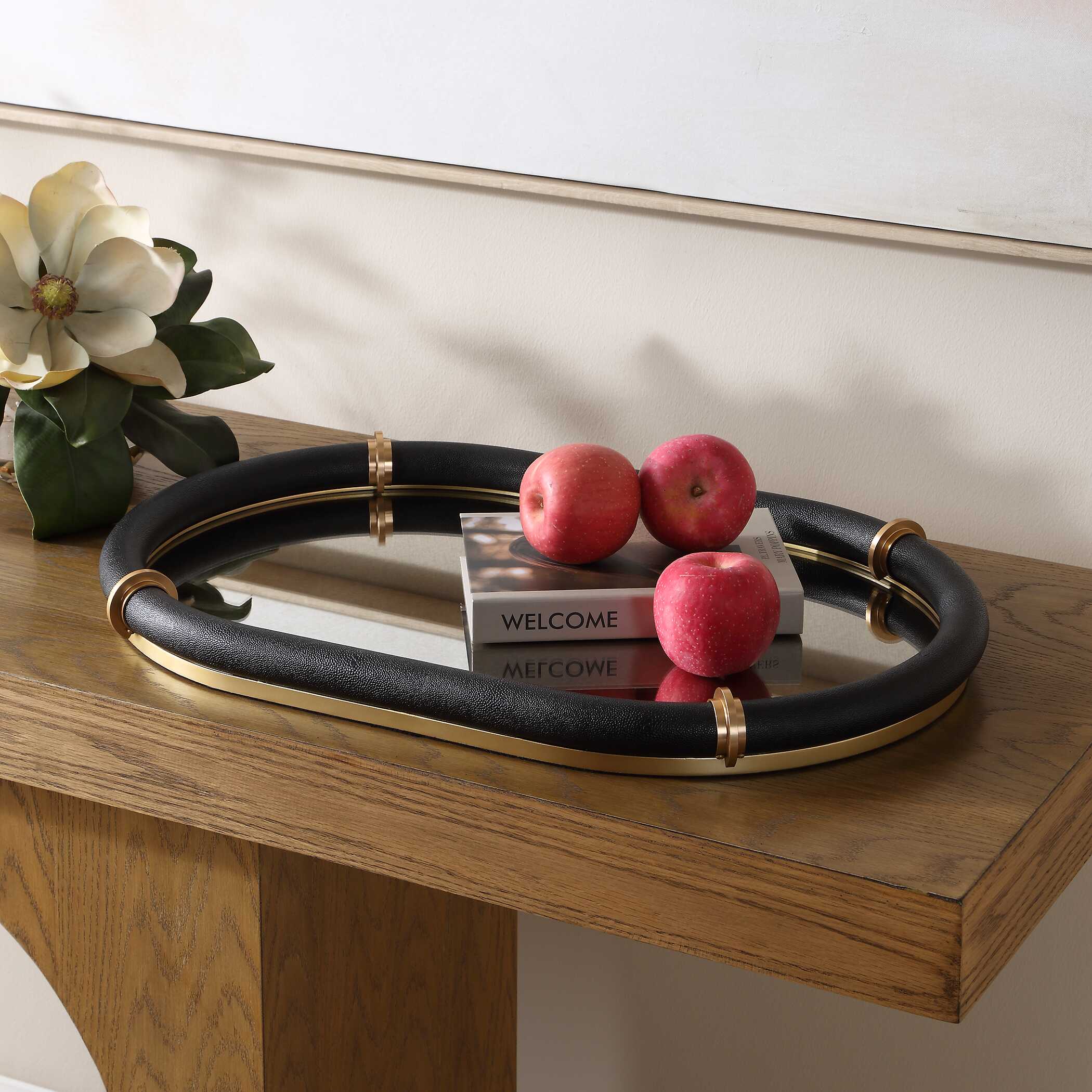 Uttermost Home Decor Uttermost Cyprus Black Oval Tray