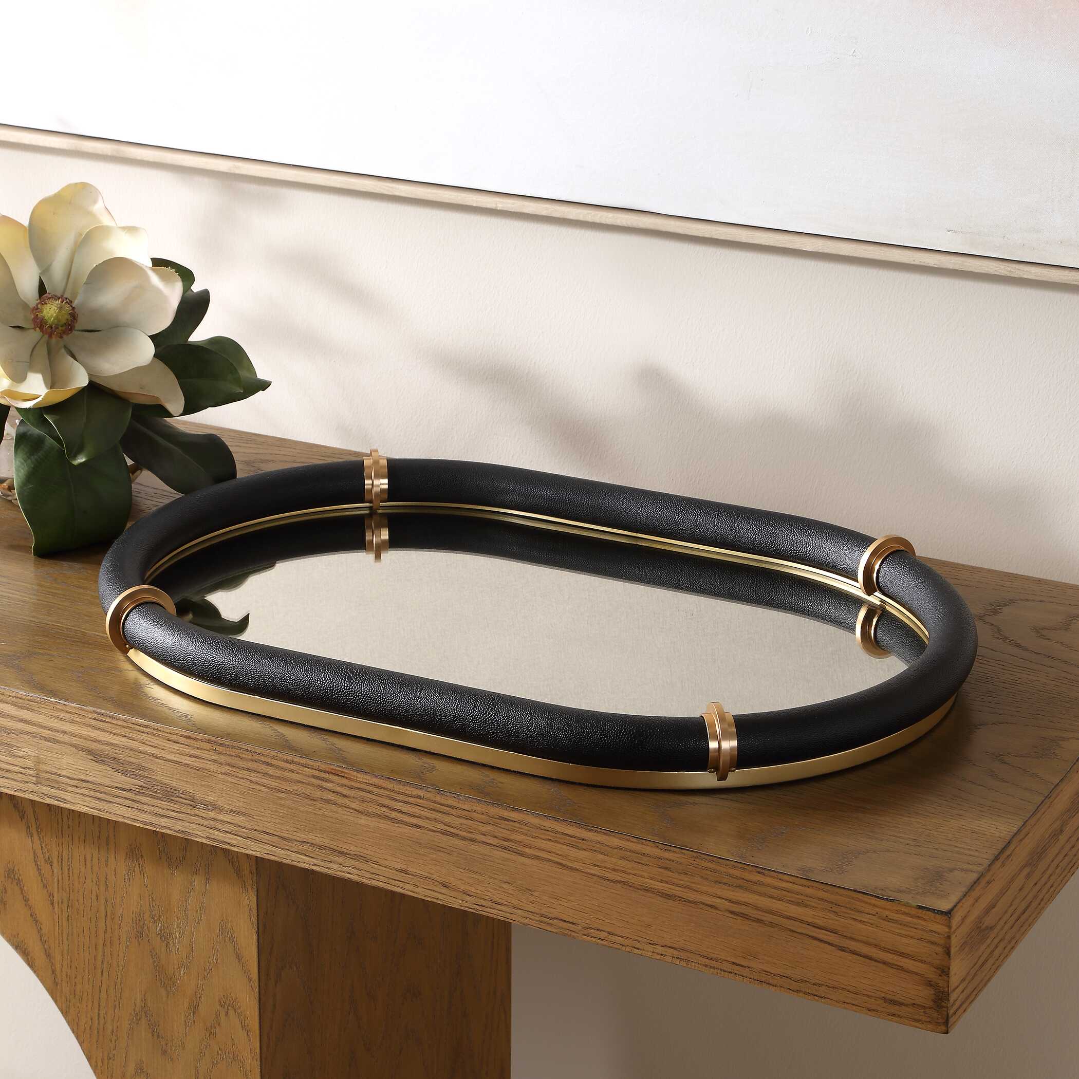 Uttermost Home Decor Uttermost Cyprus Black Oval Tray