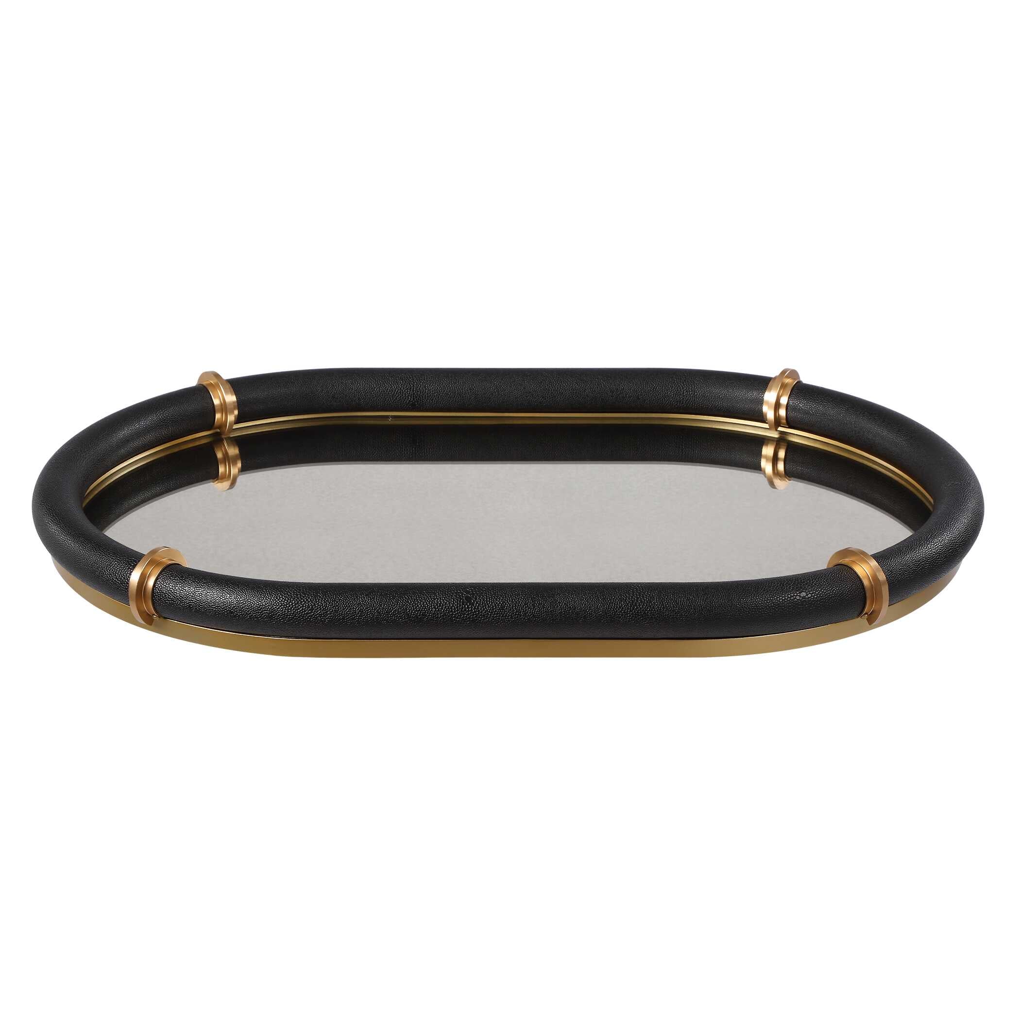 Uttermost Home Decor Uttermost Cyprus Black Oval Tray
