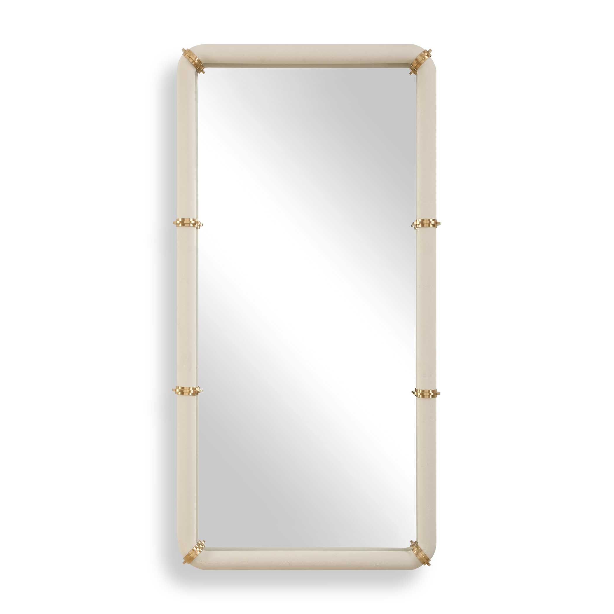 Uttermost Uttermost Cyprus White Leather Mirror