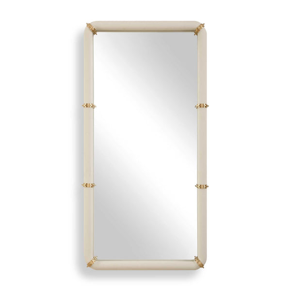 Uttermost Uttermost Cyprus White Leather Mirror