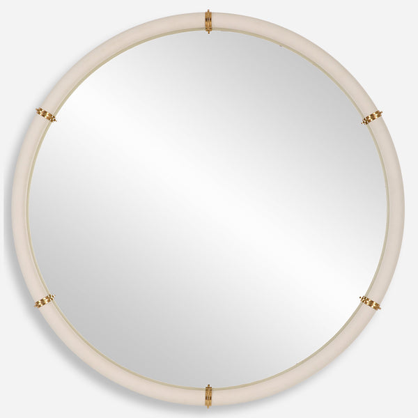 Uttermost Home Motor Freight - To be Quoted Uttermost Cyprus White Round Mirror
