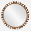 Uttermost Home Decor Motor Freight - Est Rate Quoted Uttermost Cyra Wood Beaded Round Mirror