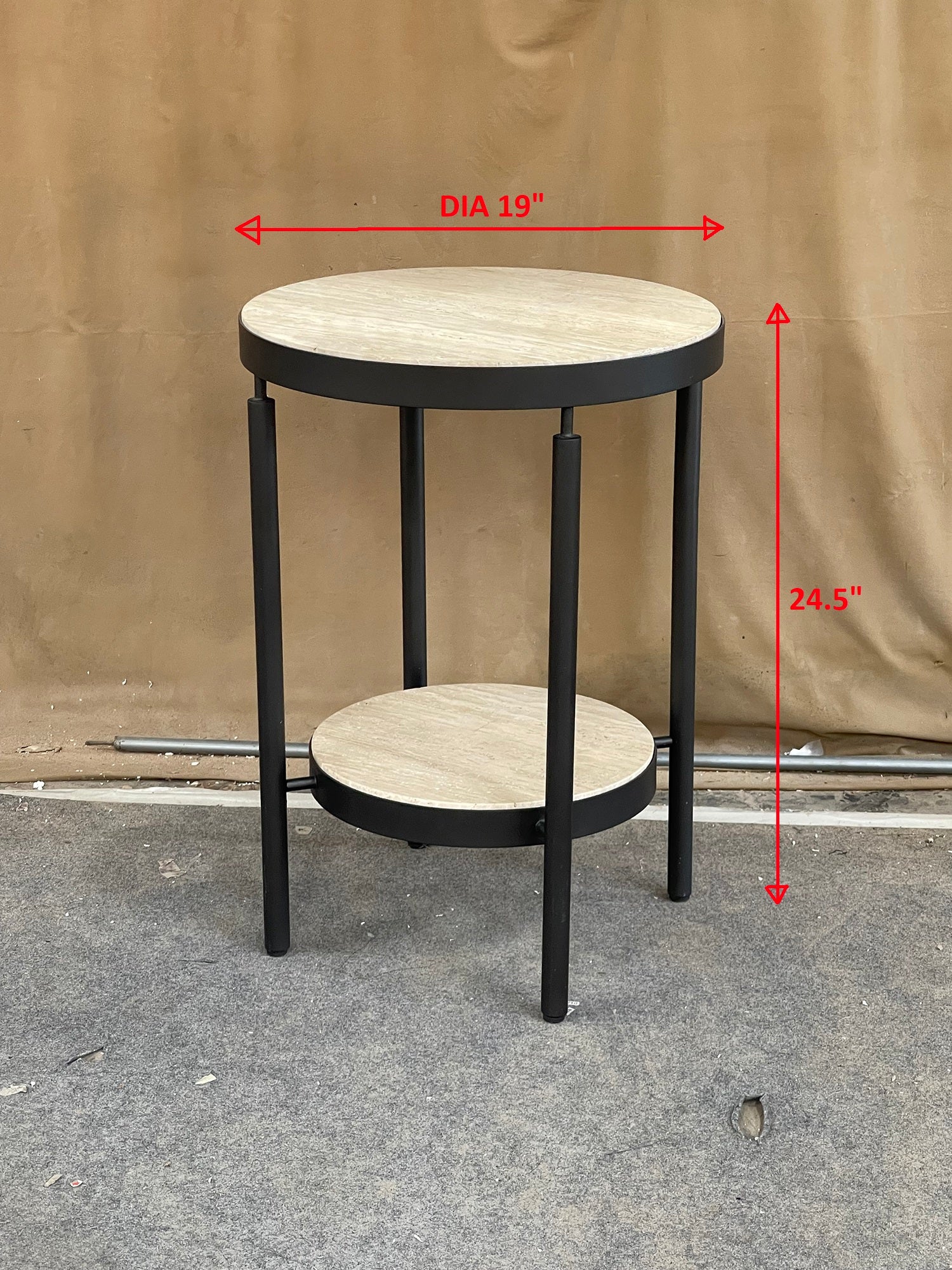 Uttermost Furniture Uttermost Dauntless Travertine Side Table