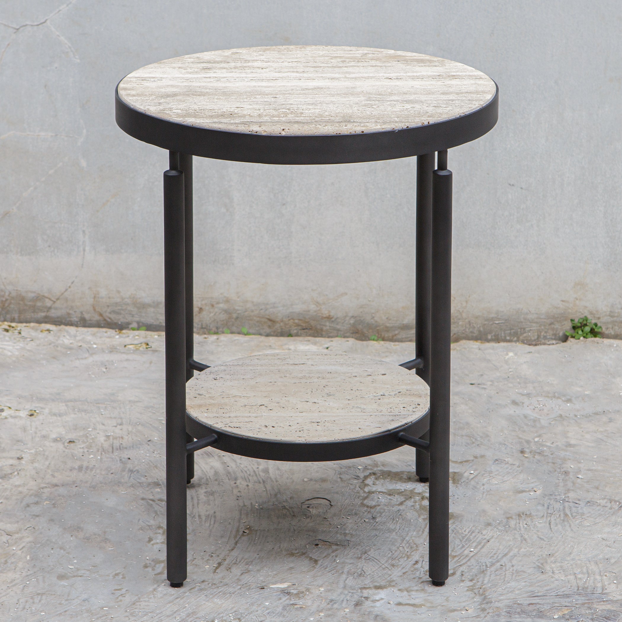 Uttermost Furniture Uttermost Dauntless Travertine Side Table