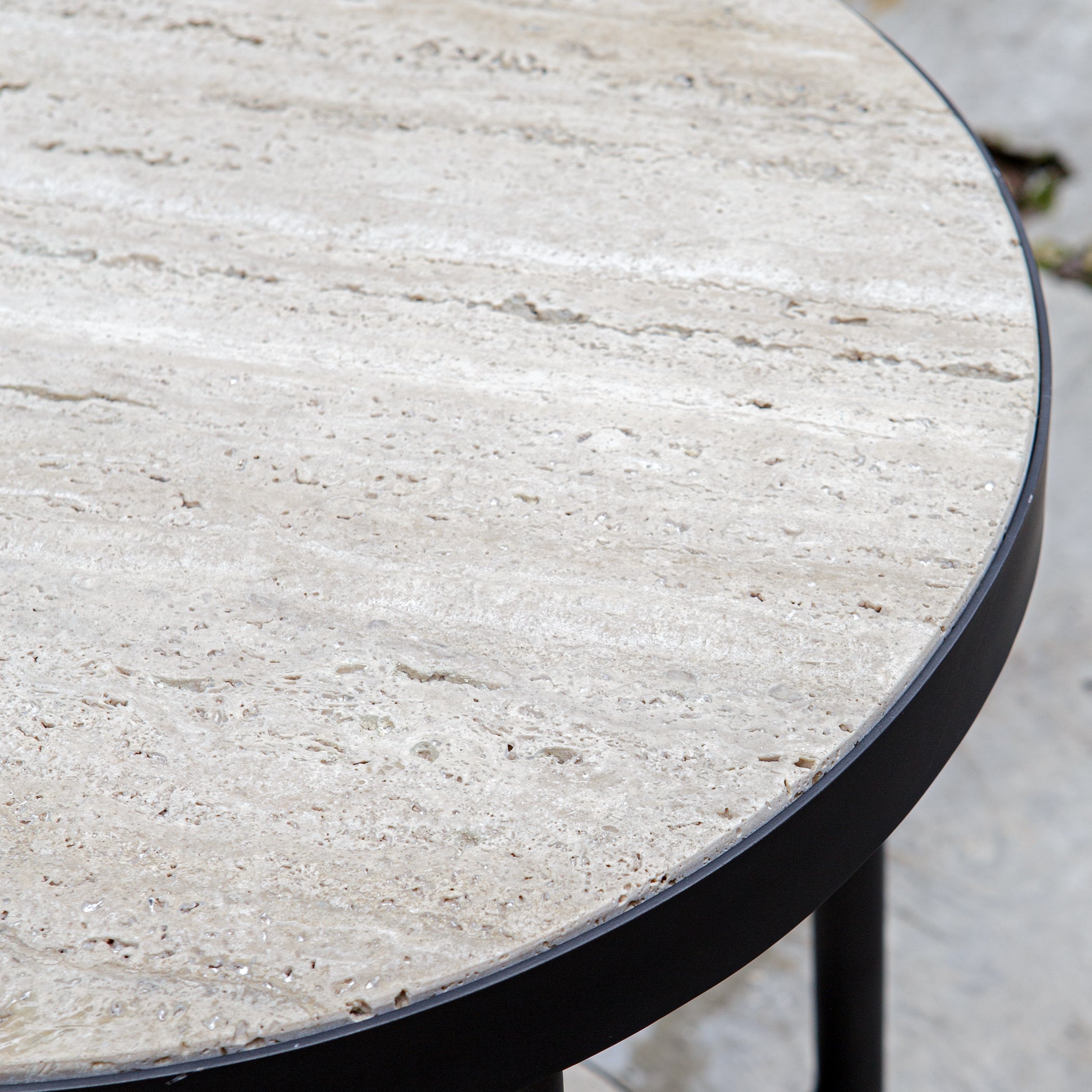 Uttermost Furniture Uttermost Dauntless Travertine Side Table