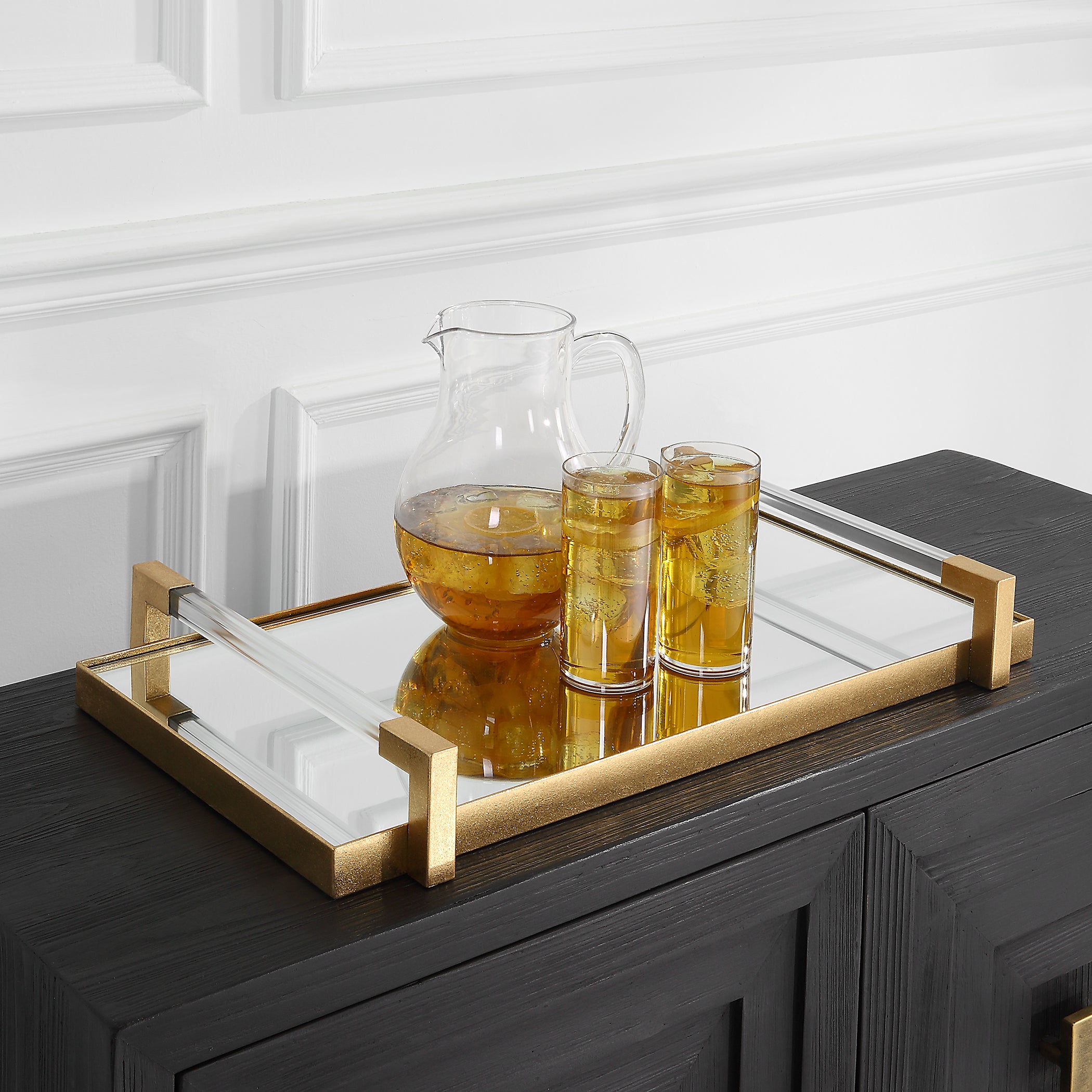 Uttermost Home Uttermost Deki Gold Mirrored Tray