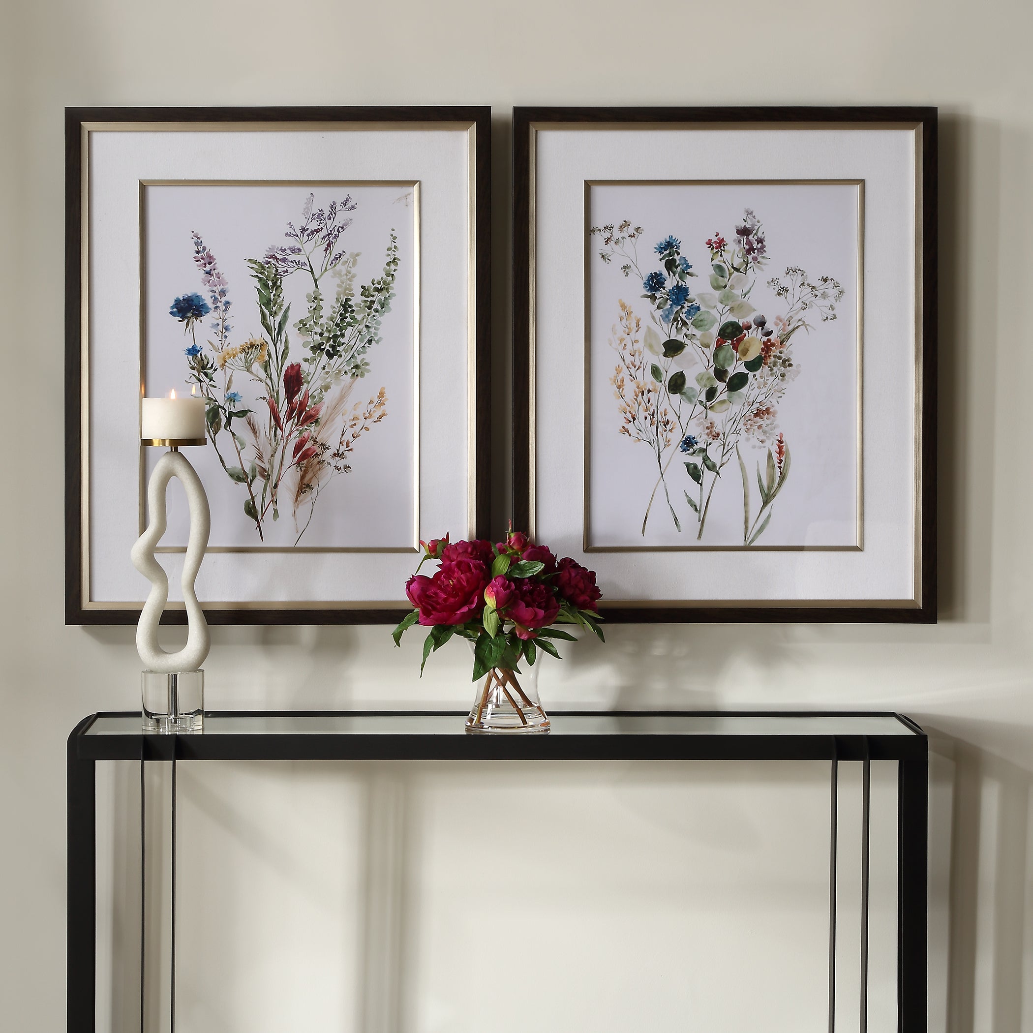 Uttermost Home Decor Uttermost Delicate Flowers Framed Prints, S/2