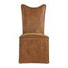 Uttermost Furniture Uttermost Delroy Armless Chairs, Cognac, Set Of 2