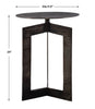Uttermost Furniture Uttermost Deltoid Gunmetal Accent Table