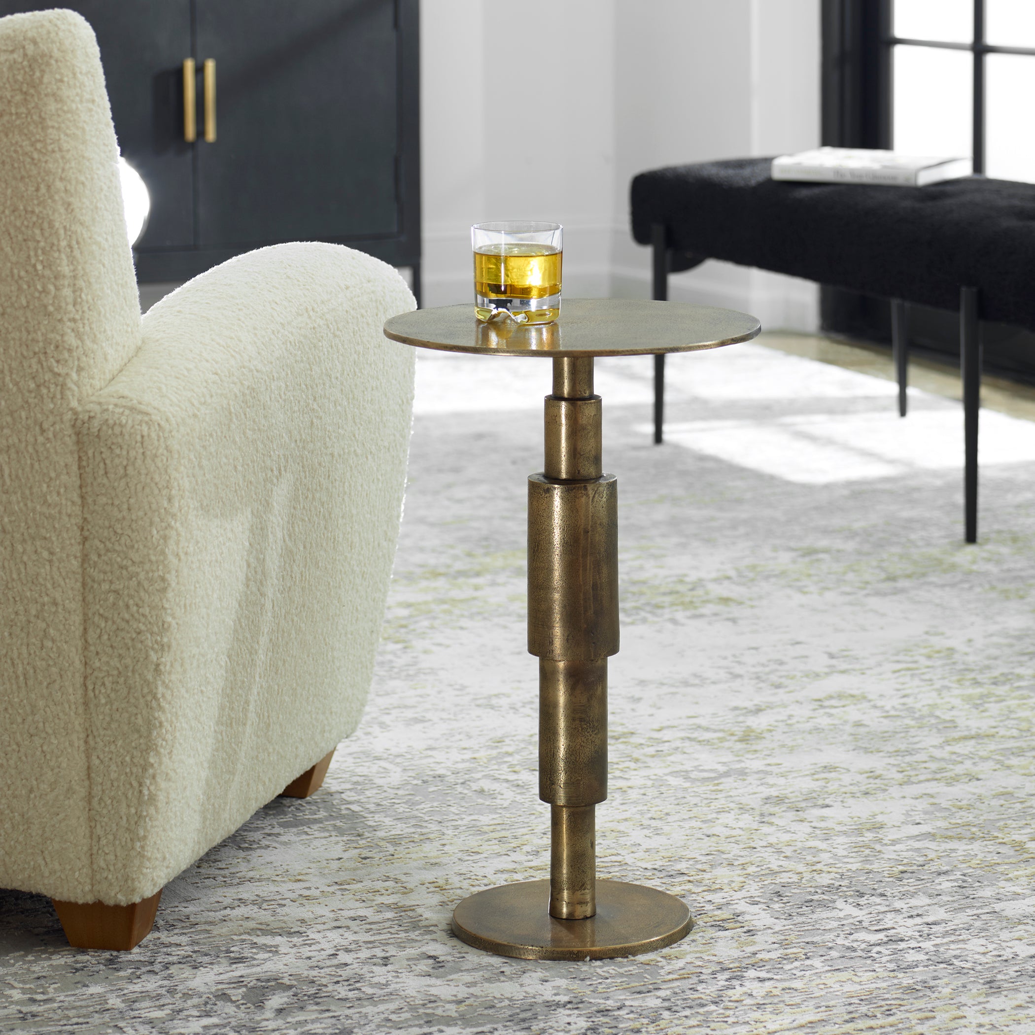 Uttermost Furniture Uttermost Descend Gold Accent Table