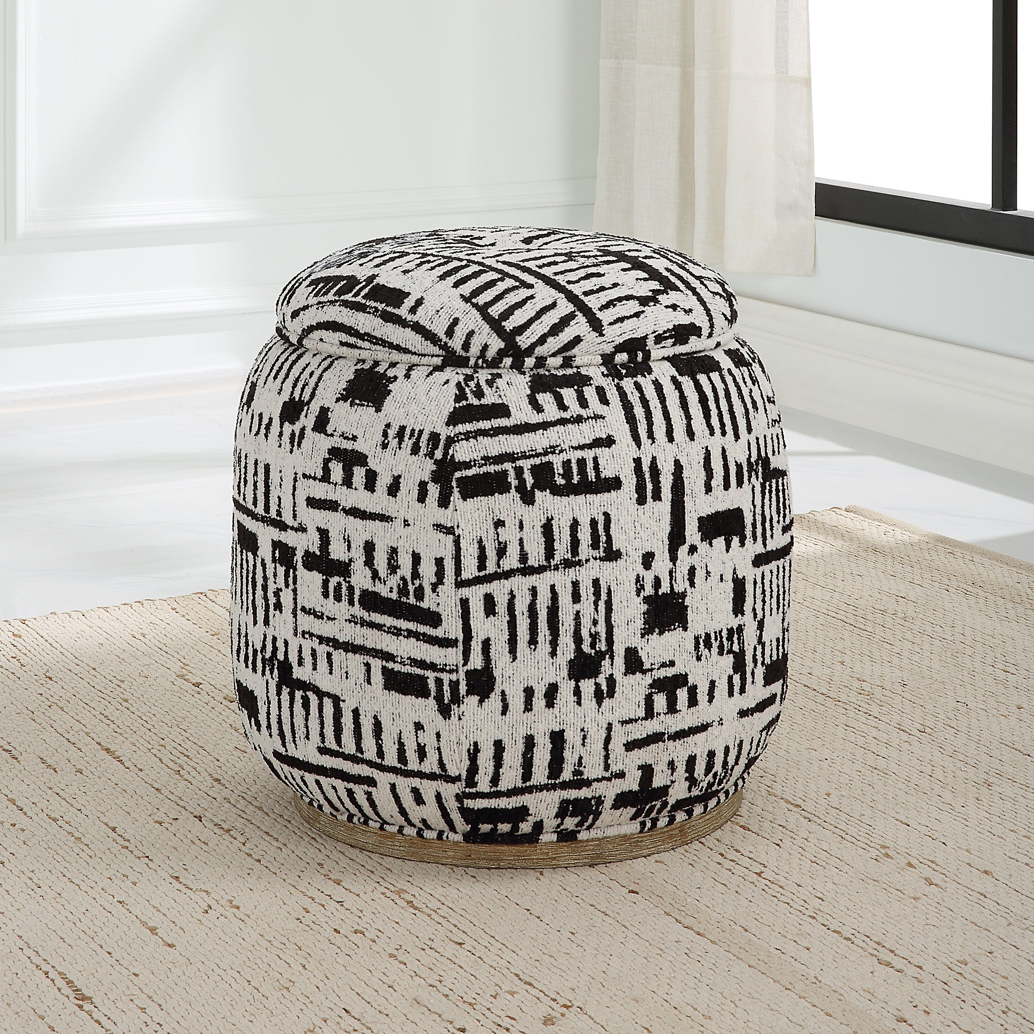 Uttermost Furniture Uttermost Dialogue Poof Ottoman