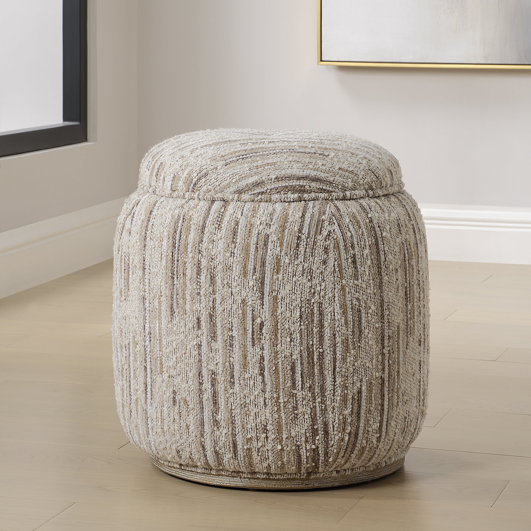 Uttermost Home Decor Uttermost Dialogue Tan Ottoman