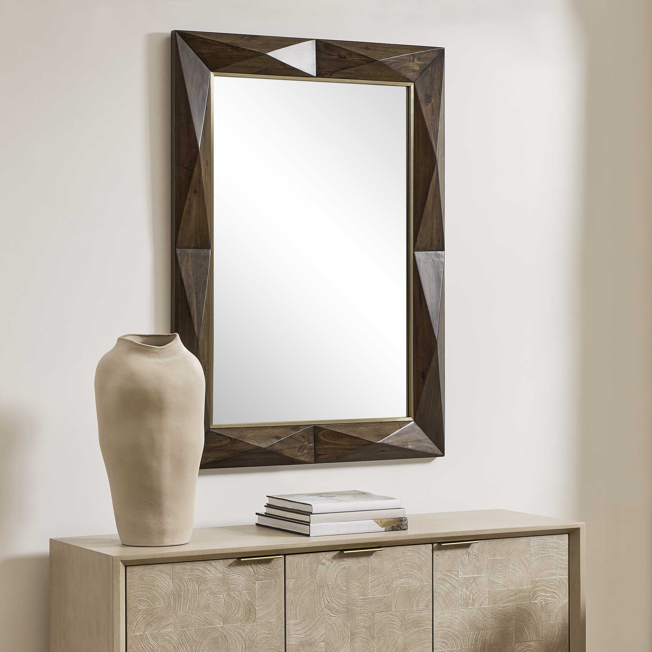 Uttermost Uttermost Diamond In The Rough Wood Mirror