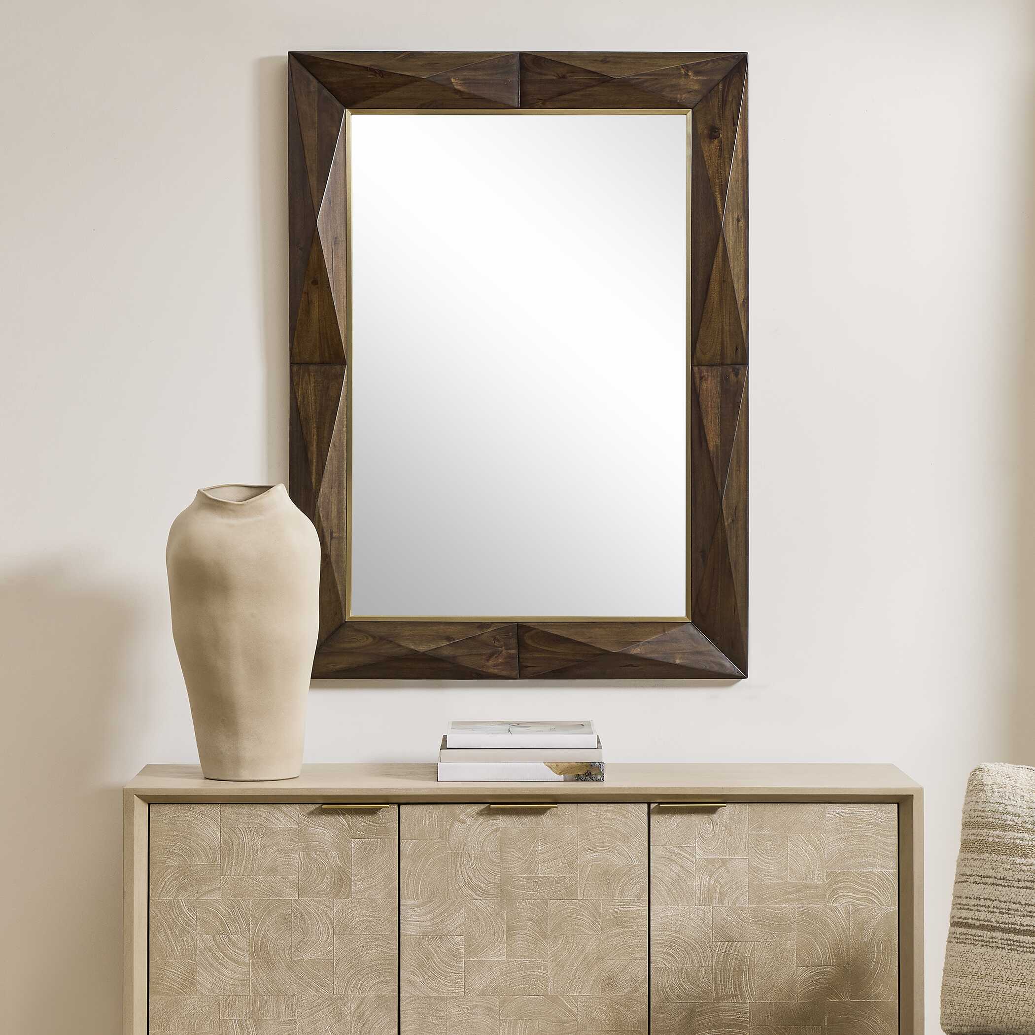 Uttermost Uttermost Diamond In The Rough Wood Mirror